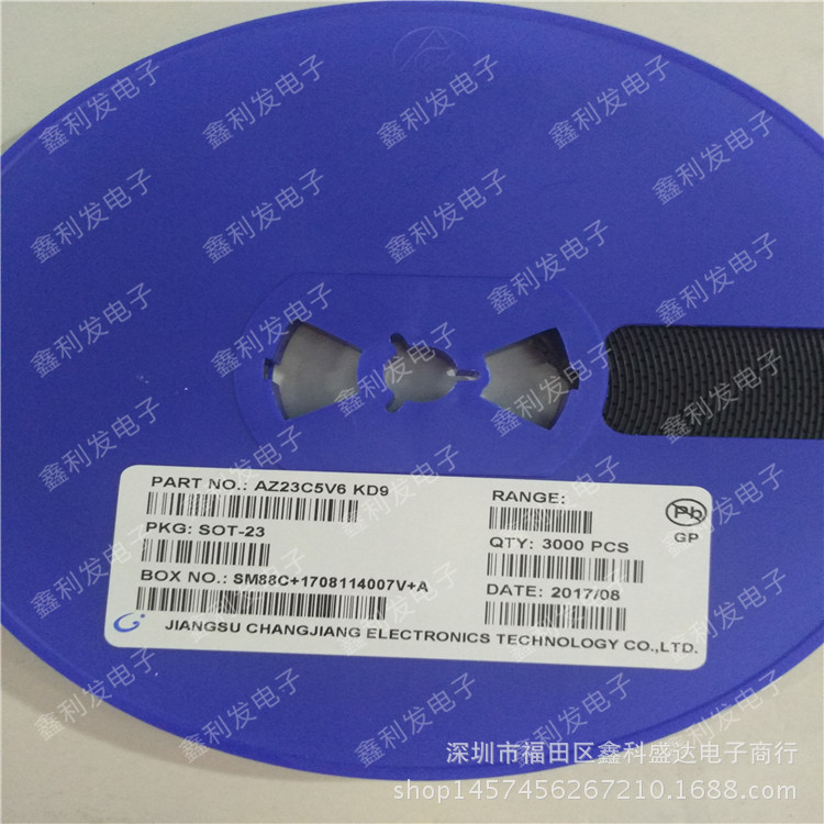 AZ23C5V6 CJ长电 SOT-23 丝印KD9 三极管 5.6V稳压管