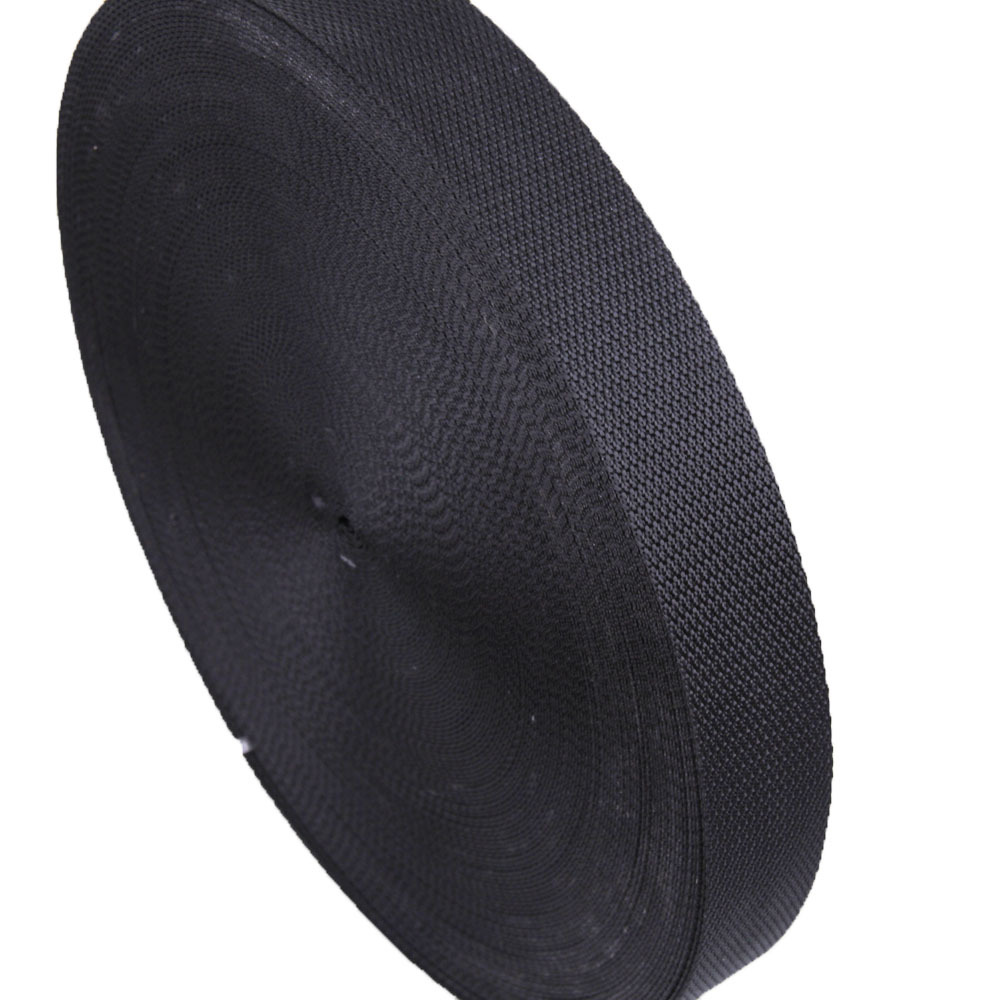 特色波浪纹 3.8cm 1.2寸 黑色 尼龙 锦纶织带 广州力满工厂现货