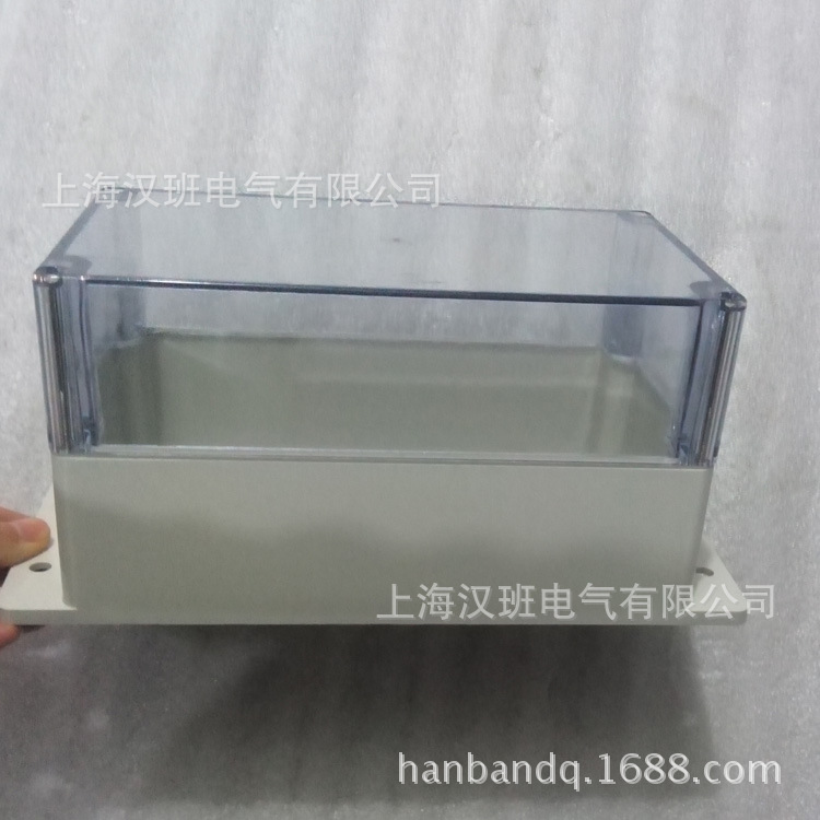 透明盖塑料接线盒 PC料电缆仪表分线盒200*120*113mm 带耳密封盒