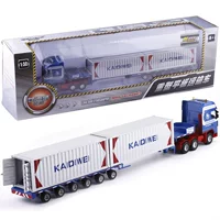 [Boxed] Cadway 1:50 Alloy Flatbed Transport Truck Heavy Duty Truck Model Container Cargo Vehicle 625022