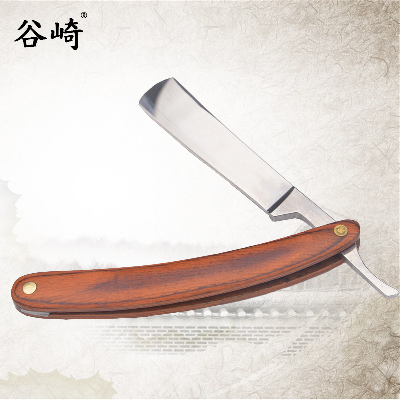 经典 米卡塔彩木手柄老式剃刀 无需刀片刮胡刀 剃须刀剃头刀工具
