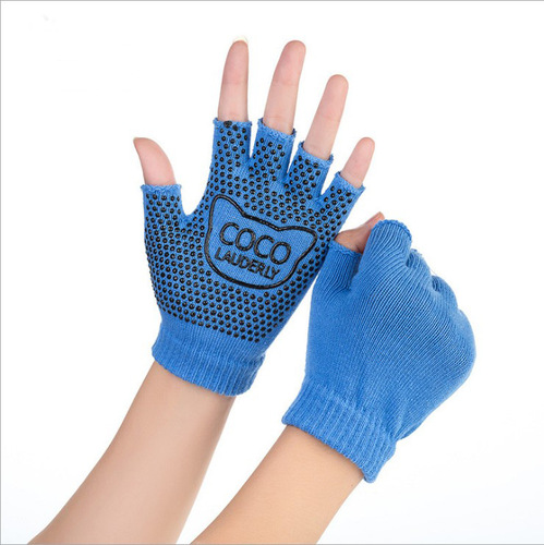 Fitness gloves women's half-finger yoga breathable non-slip wear-resistant spinning equipment training exercise cotton sports gloves
