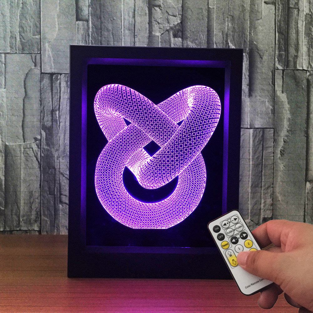 led相框灯 3D灯 小夜灯 创意产品 三环灯