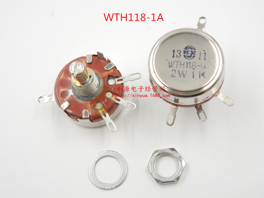 WTH118-1A 2W 电位器 1K 单圈碳膜电位器 可调电位器 102