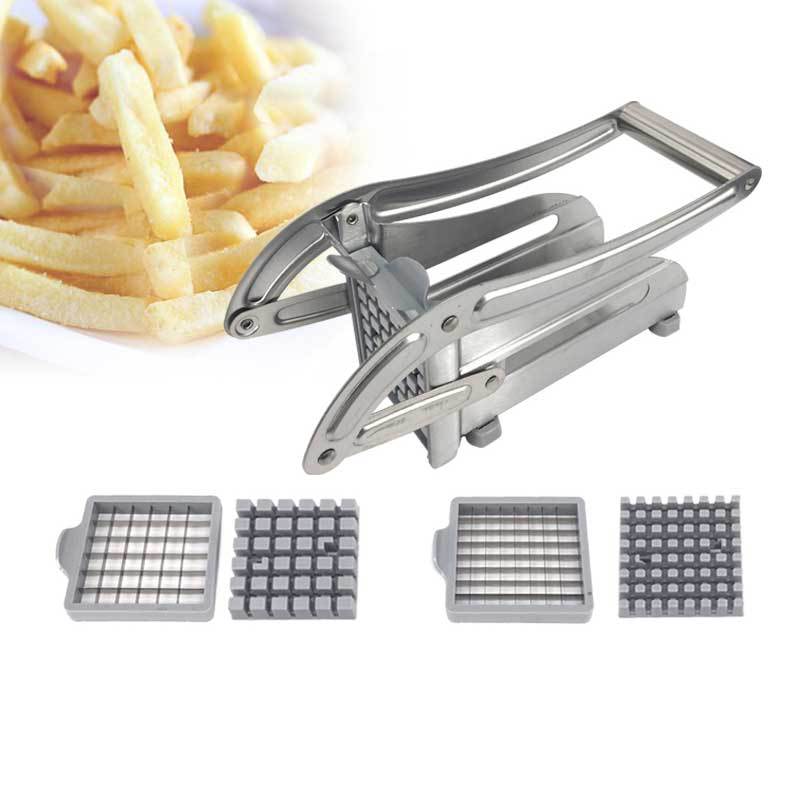 Potato Slicer Household Stainless Steel Hand-pressed French Fries Slicer Cucumber Potato Fries Cutting Artifact Tool