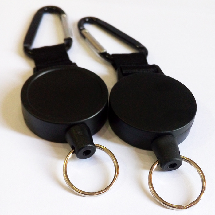 AMAZON亚马逊热销仿KEYBAK 44MM 高弹性易拉扣伸缩钥匙扣登山扣阿里巴巴