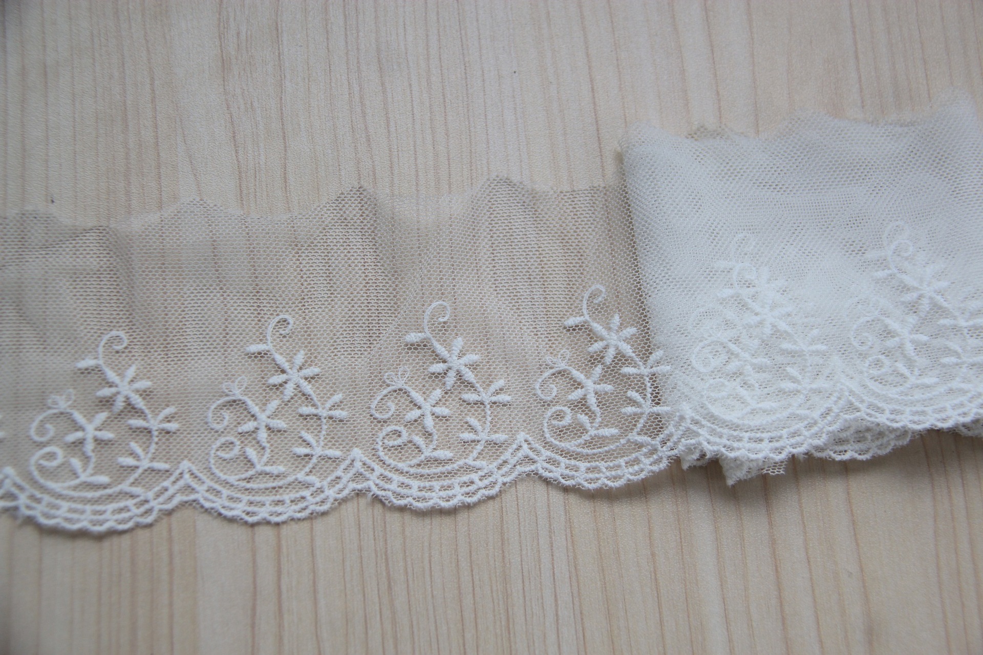 手工DIY辅料 日版棉网棉线 网纱刺绣蕾丝花边 宽7cm