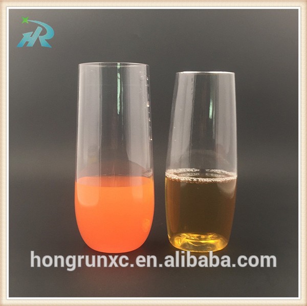 創(chuàng)意新款塑料香檳杯 郁金香花型塑料酒杯 塑料香檳杯