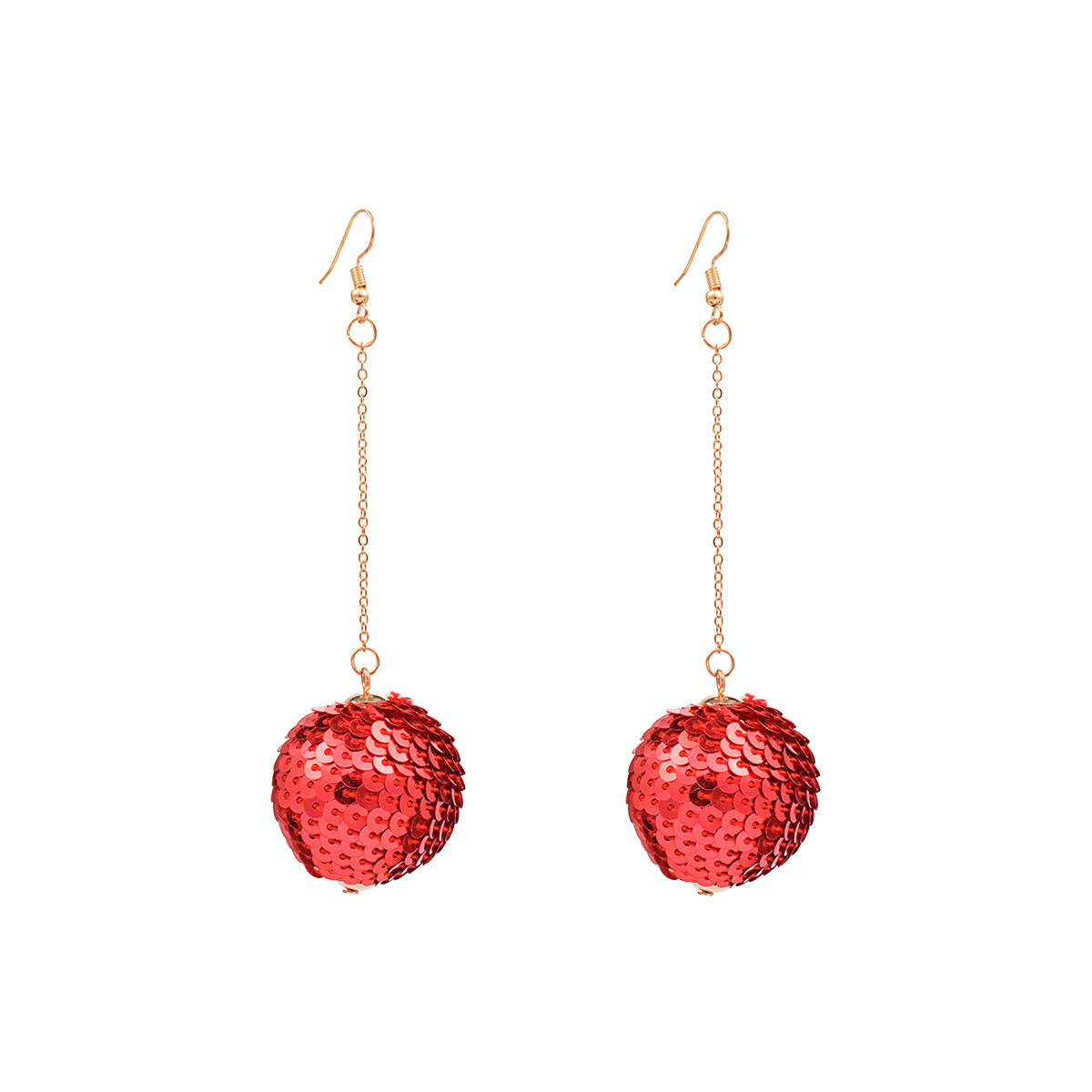 Fashion Simple Earrings Geometric Sequin Ball Pendant Earrings display picture 16