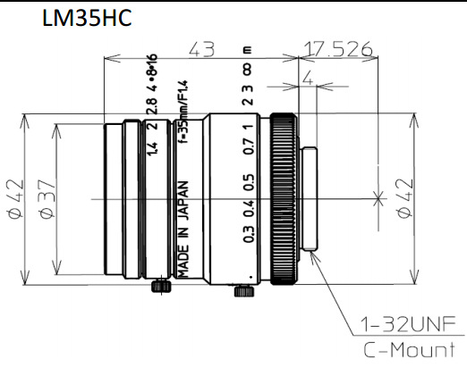 兴和KOWA 高清定焦工业镜头  LM35HC