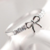 Ring with bow, fresh decorations, South Korea, simple and elegant design, new collection