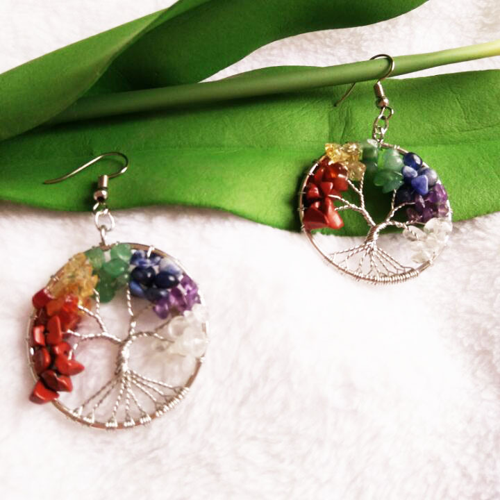 Pendientes Retro De Aleación De Árbol De Cristal Para Mujer 1 Par display picture 8