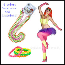 80&#39;sɶ7mmʵɫ޺ neon bead necklace