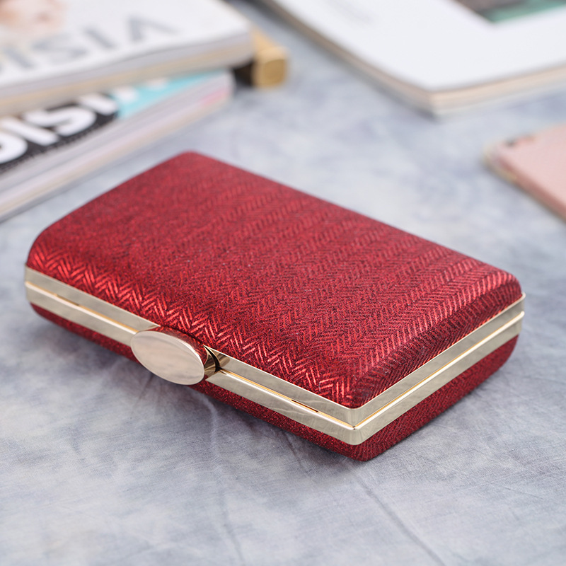 Clutch Bag Dinner Bag Plaid Synthetic Leather Hard Shell Women's Bag