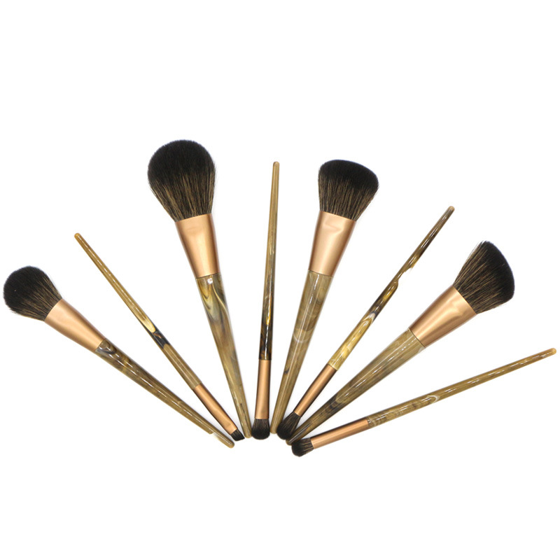 Fashion Black Artificial Fiber Resin Handle Makeup Tool Sets 1 Set display picture 2