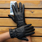 Imitation leather PU water wash three lines gloves autumn and winter cycling ride warm men and women gloves manufacturers wholesale