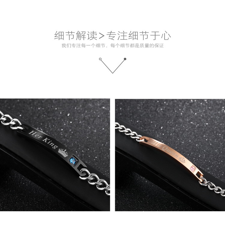 bracelet en acier titane zircon mode romantique simplepicture6