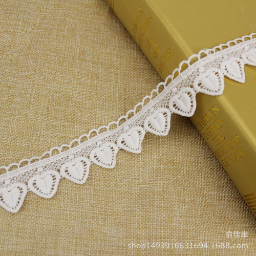 2.3CM white plum lace/curtain cotton edge accessories/water-soluble lace/home textile decorative lace