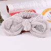 Velvet cute headband with letters, scarf for face washing, wholesale