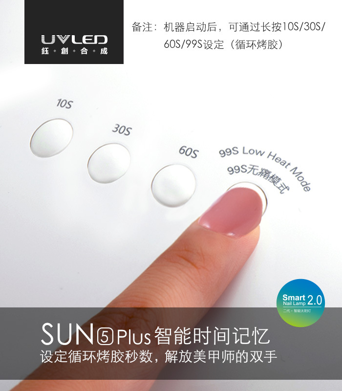 智能uvled美甲灯_钰创合成sun5plus二代智能uvled美甲灯48w光疗机