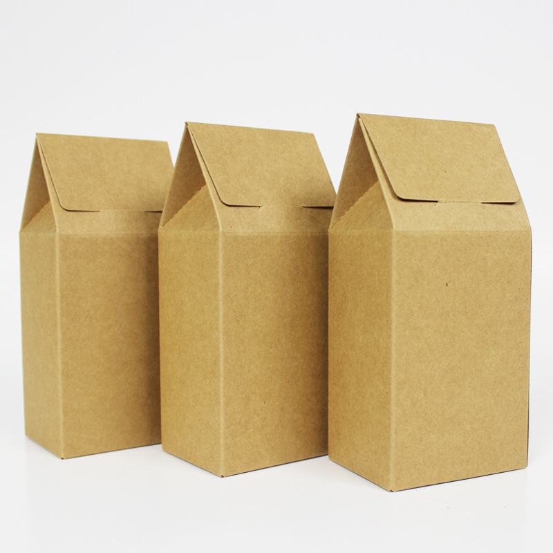 Kraft paper box, white card, digital cos...