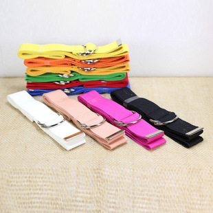 Double loop buckle men and women suitable belt fashion cotton canvas belt simple canvas belt