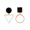 Asymmetrical fashionable earrings, European style