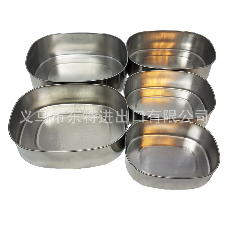 Factory direct sales of stainless steel square 5-piece set of food storage boxes, sealed boxes for grains and dried fruits, gift sets of food storage boxes detail image 5