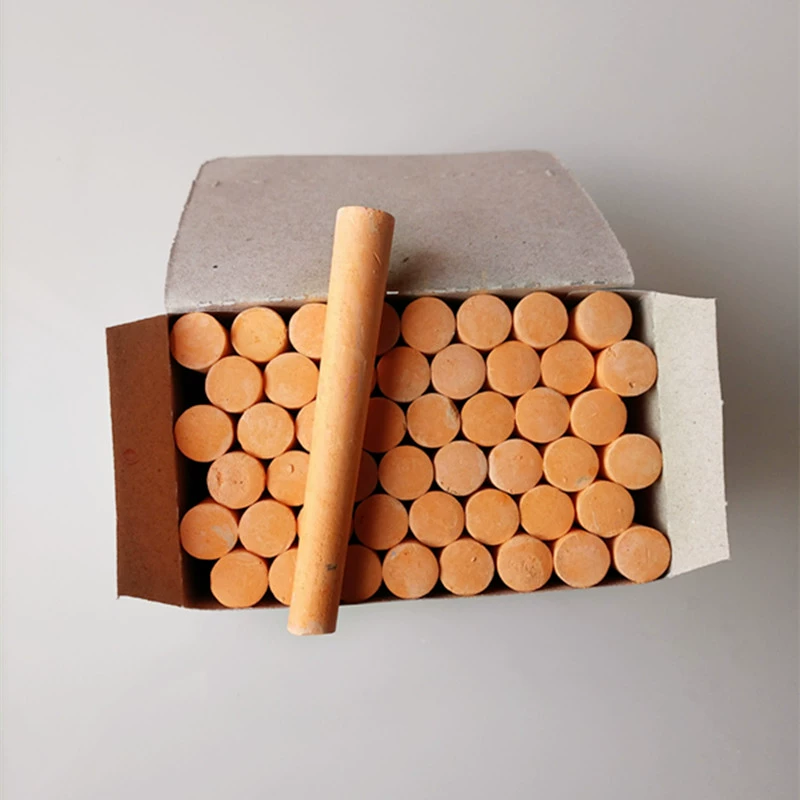 Оранжевая пыль Обучение мелом цвет круглый дети доска живопись граффити Мел 48 штук полная коробка