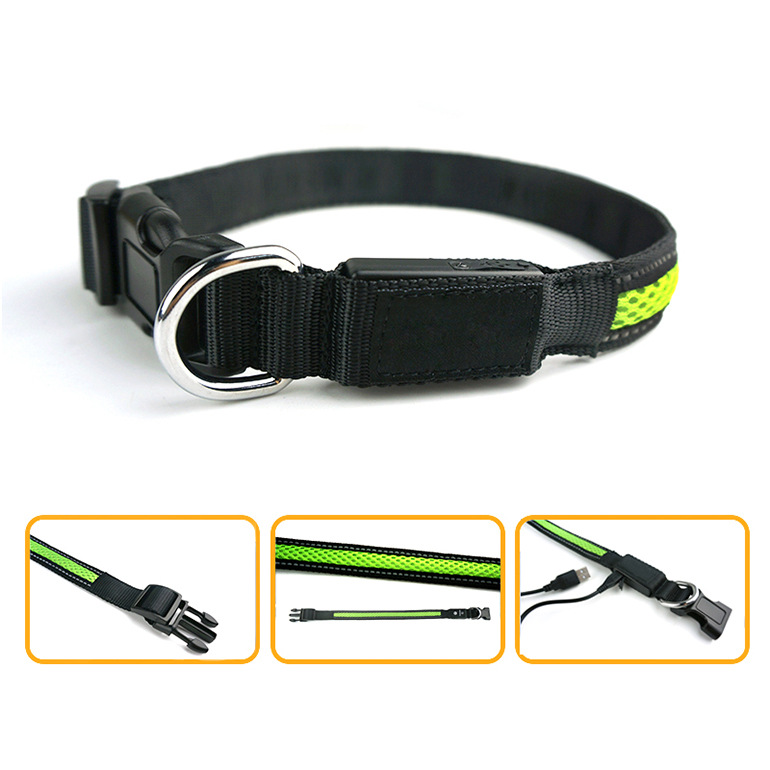 寵物狗狗項圈 led發(fā)光充電狗項圈 LED狗項圈 USB可充電狗項圈