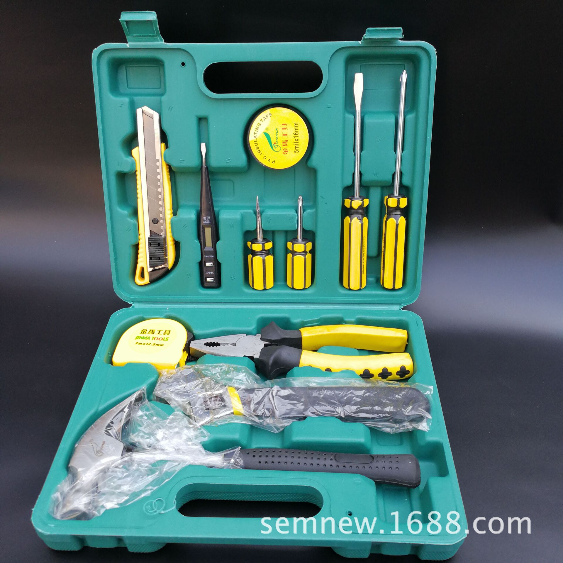 金马组合工具 12PCS家用礼品型 12件套家用 12件家用组合工具箱