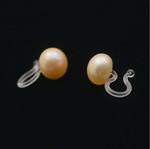 新款日本透明树脂耳夹 无耳洞透明u形夹创意珍珠耳夹饰品耳环批发