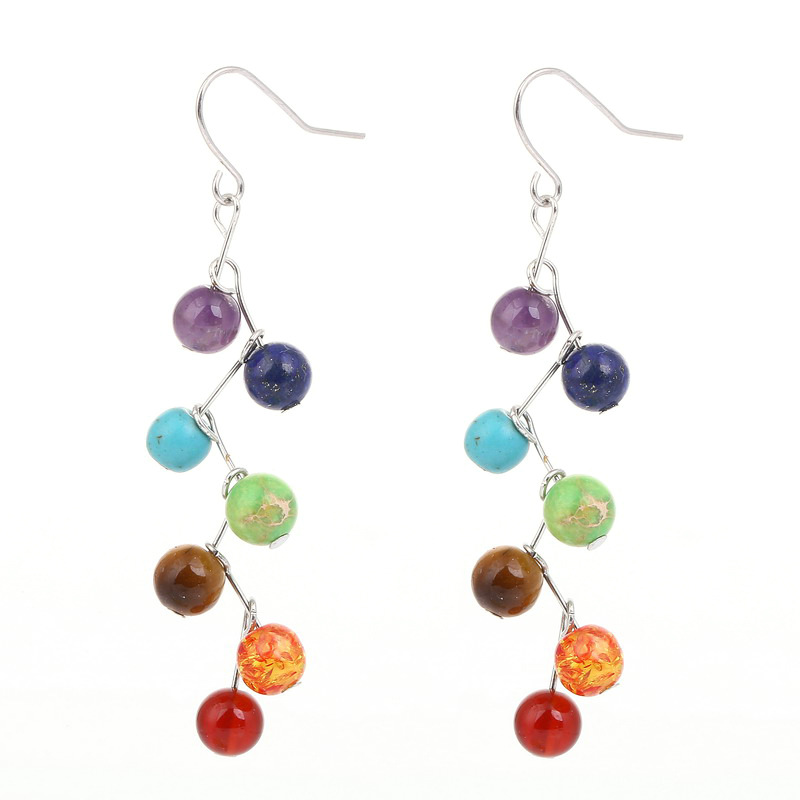 Ethnic Style Geometric Alloy Stone Plating Women's Drop Earrings display picture 2