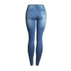 Embroidered Star Pattern Denim Women's Slim Stretch Pencil Pants