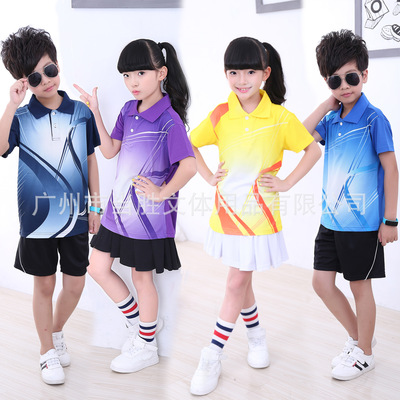 New style no LOGO Customizable children Table Tennis Athletic Wear blank men and women Badminton clothing suit 5051