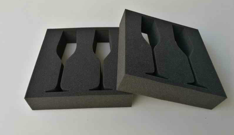 高密度红酒杯海绵 黑色中密度红酒海绵 贴绒布海棉内衬小批量起订