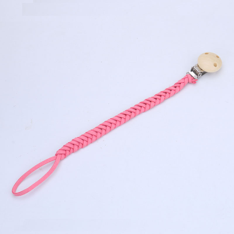 INS Venta caliente casera bebé anti-gota chupete clip de chupete Cadena de chupete de madera DIY bebé anti-perdido chupete clip