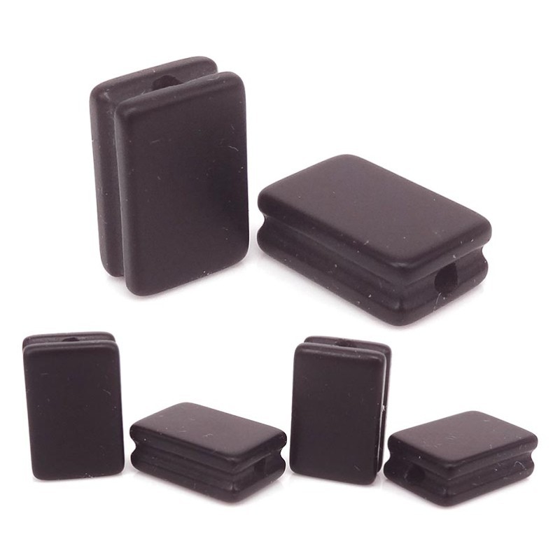 Rectangular black agate accessories