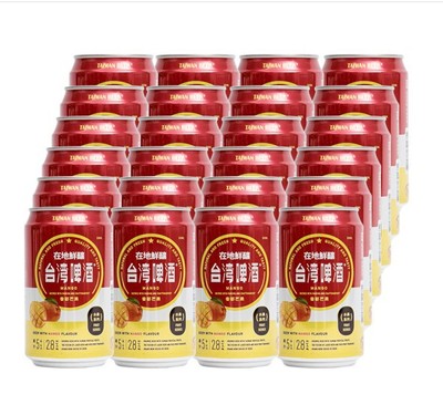台湾啤酒芒果水果酒330ml*24果微醺整箱原装正贸进口批发零售啤酒