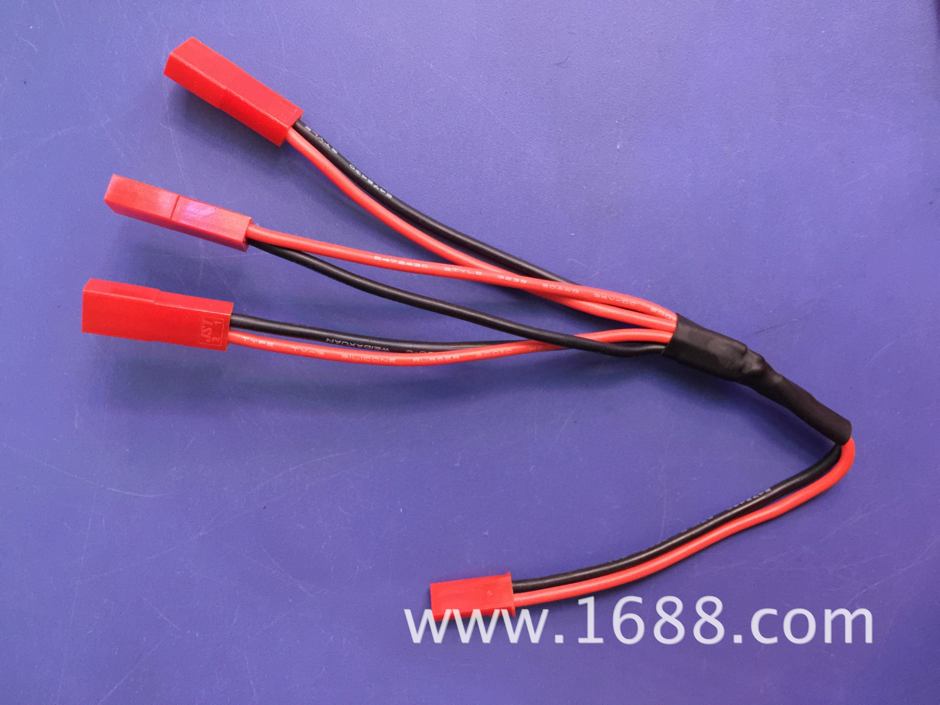 直销JST一分三端子线 分流线JST2P公母端子线 子母端子连接线