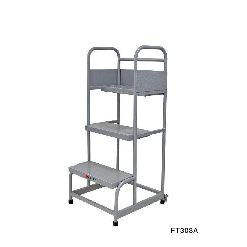 虎力FT303A斜拉式踏板梯 超市用踏板提踏步梯厂家批发