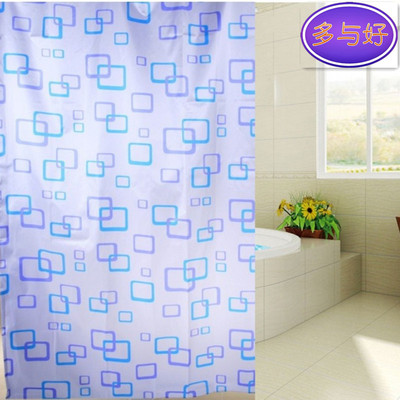 加厚涤纶布料浴帘 多种花色 浴帘厂家批发送浴环挂钩|ru