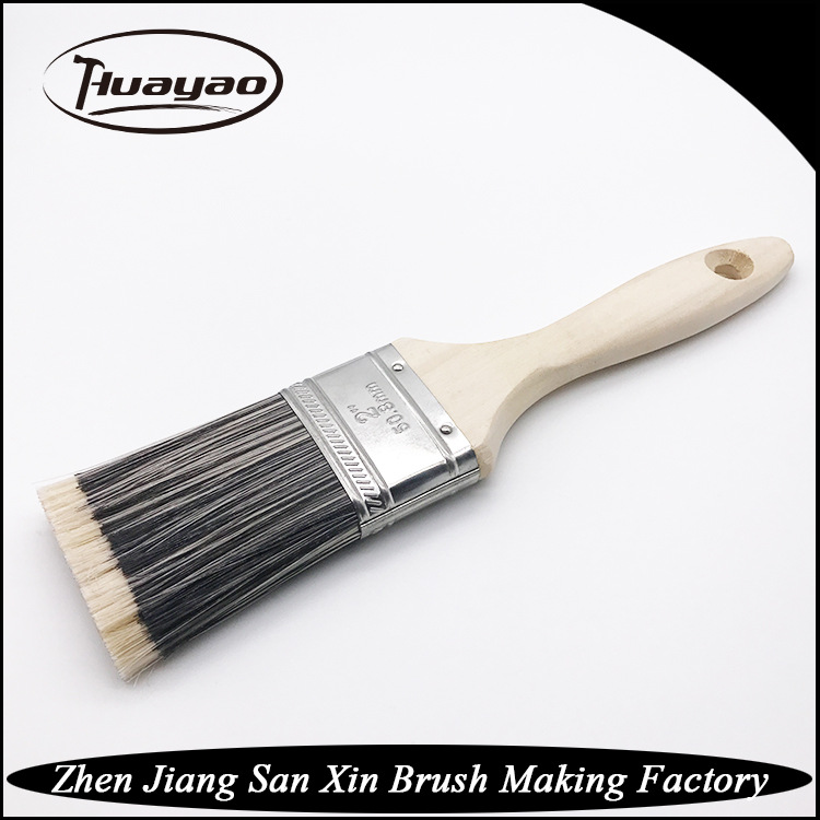 厂家直销油漆刷 PET双色掺配进口榉木手柄油漆刷 规格齐全定制