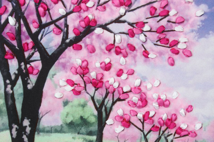 Oujin nianhua cinta bordado fábrica impresión en color directo colgando pintura mariposa zapatos de hadas sala de estar entrada pintura decorativa