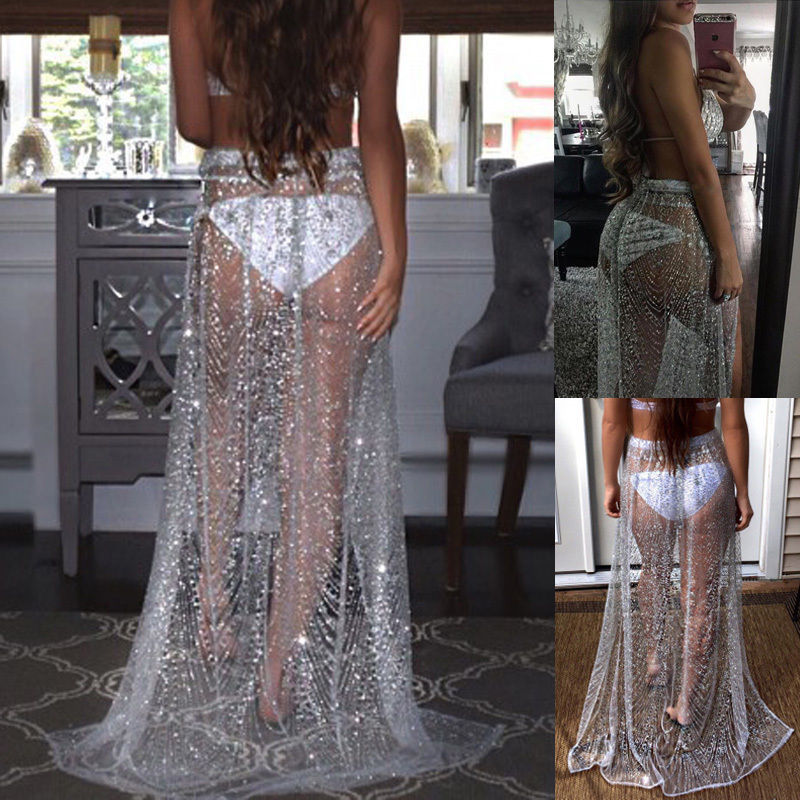 Silver Sequined Skirt