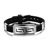 Silica gel men's bracelet stainless steel, wholesale