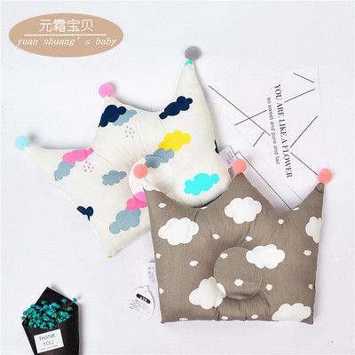 跨境 纯棉定型枕婴儿枕头0-1岁卡通造型新生儿防偏头枕头婴儿矫正|ru