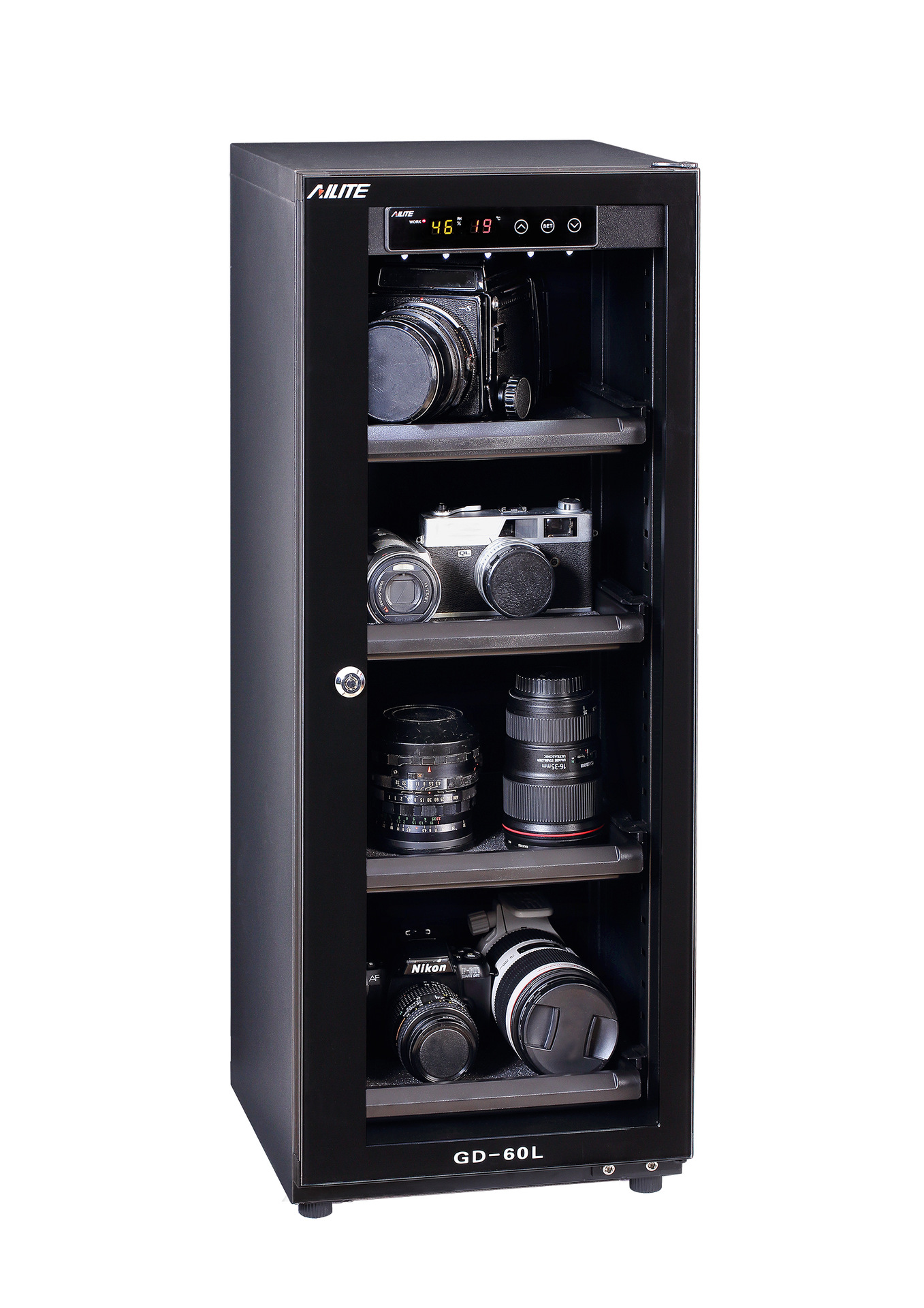 【艾励特品牌】防潮箱 防潮柜 电子防潮箱GD-60L 经典数控式