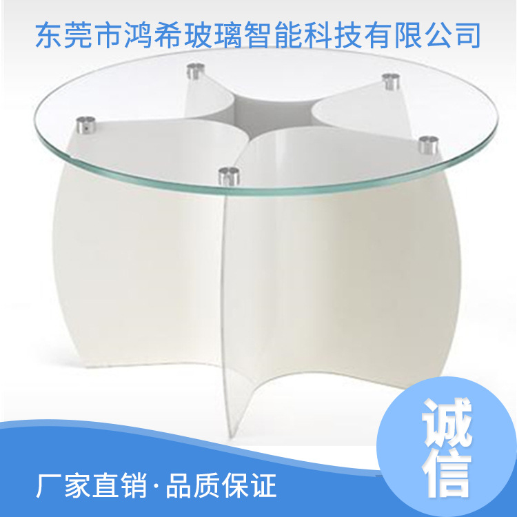 厂家销售 家具圆桌钢化玻璃 钢化玻璃面台面  圆形钢化玻璃