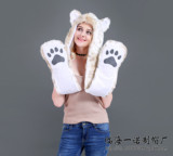 (Трансграничная торговля), мультяшная шапка, бархатный шарф, перчатки, европейский стиль